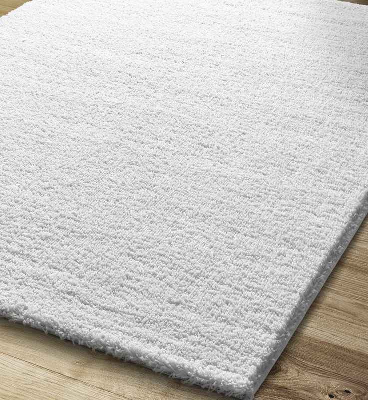ALFOMBRA DE PELO LARGO LISO BLANCO